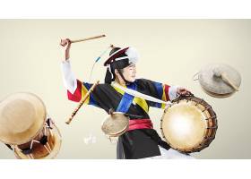 韩国民族服饰舞蹈乐器人物海报设计