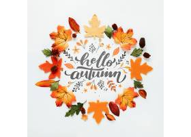 秋季澄黄枯叶落叶果实物品元素海报背景