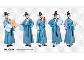韩国传统服饰男子主题韩国人物角色整体形象免扣素材