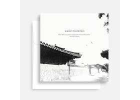 韩国黑白传统风情水墨风唯美意境画册背景书签背景设计